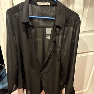 Liberty Love Black Sheer Blouse